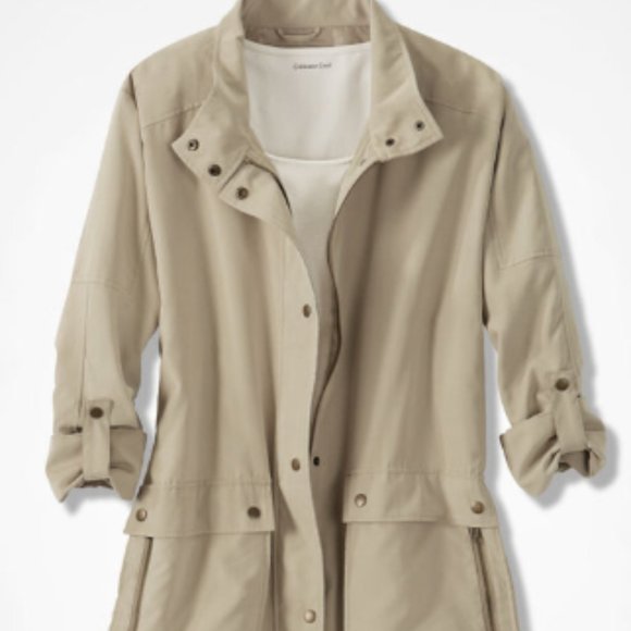 Coldwater Creek Modern Microfiber Coat GUC - Picture 8 of 8